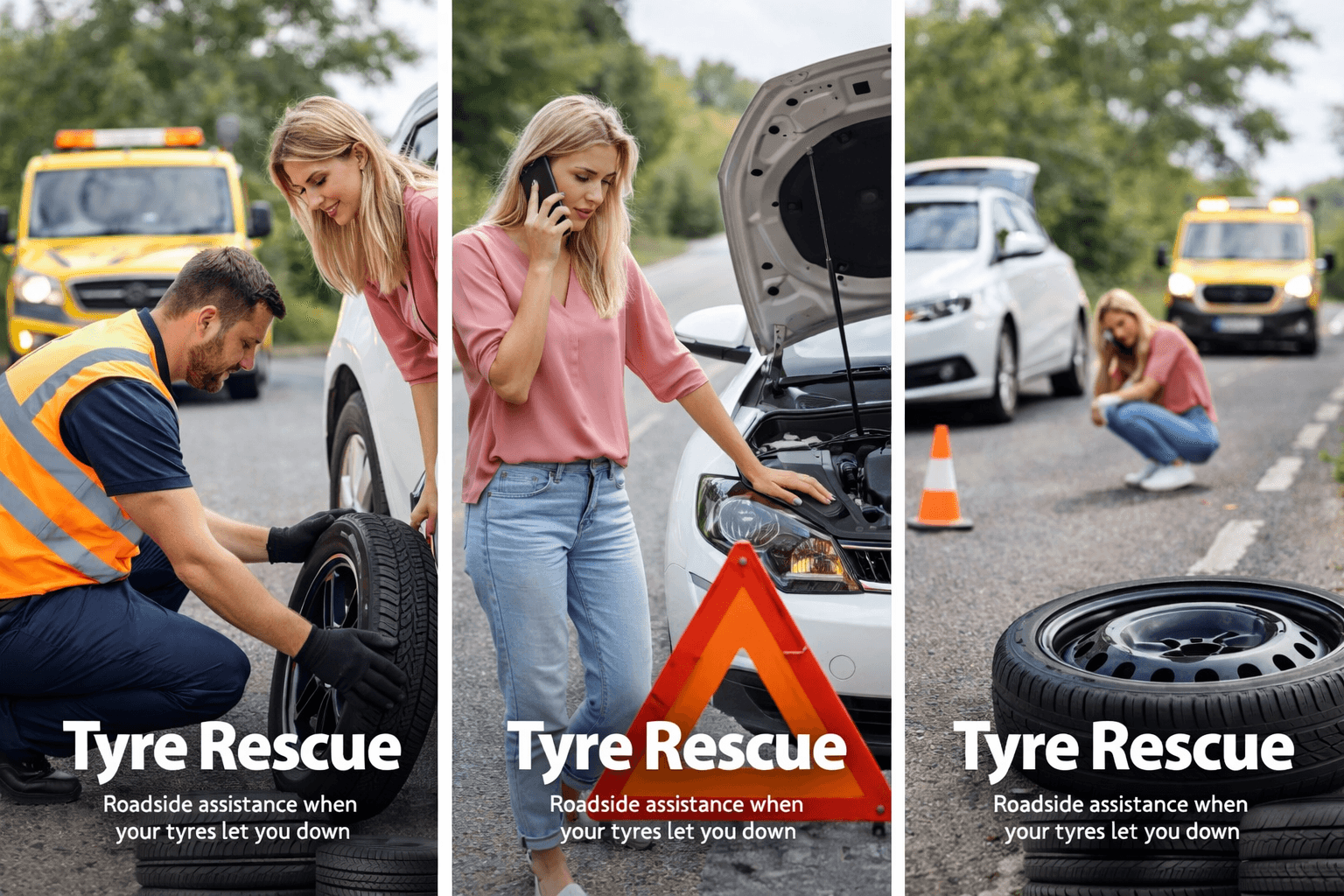 White mobile tyre fitting van equipped and ready for callout in Glasgow